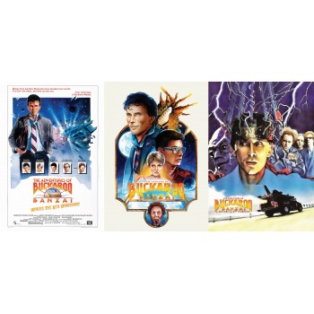 LOT DE 10 CARTES POSTALES FORMAT A5 LES AVENTURES DE BUCKAROO BANZAI A TRAVERS LA 8 EME DIMENSION