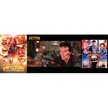 LOT DE 10 CARTES POSTALES FORMAT A5 LES AVENTURES DE BUCKAROO BANZAI A TRAVERS LA 8 EME DIMENSION