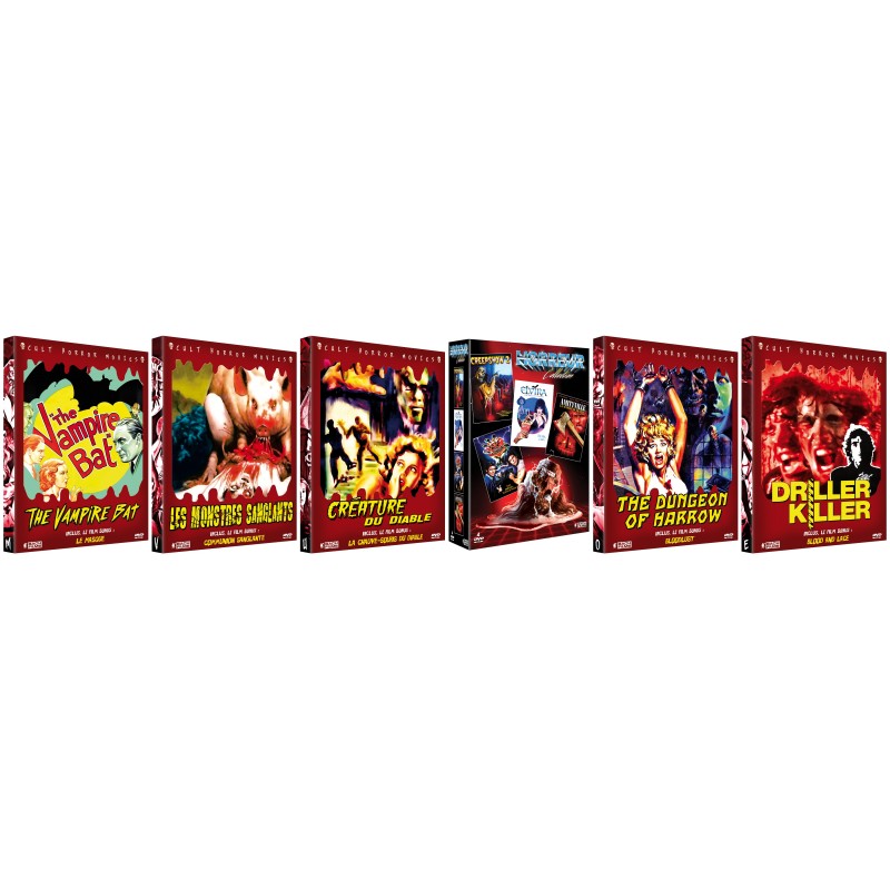 LOT 5 DVD COLLECTION CHM + COFFRET HORREUR + FRAIS DE PORT OFFERTS A 65 EUROS AU LIEU DE 100 EUROS LOT 5 DVD COLLECTION CHM + COFFRET HORREUR + FRAIS DE PORT OFFERTS A 65 EUROS AU LIEU DE 100 EUROS