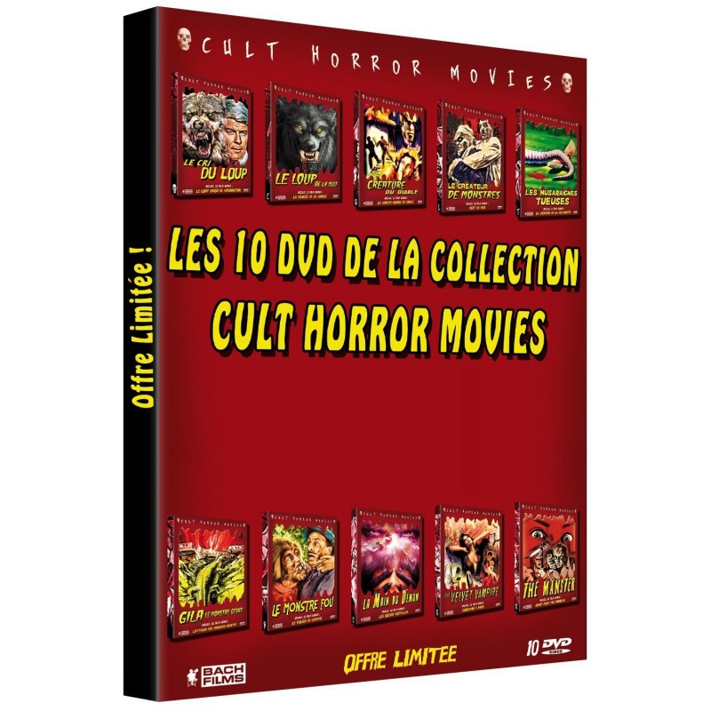 LOT 10 DVD COLLECTION CULT HORROR MOVIES A 108 € AU LIEU DE 120 € - (20 FILMS LOT 1)