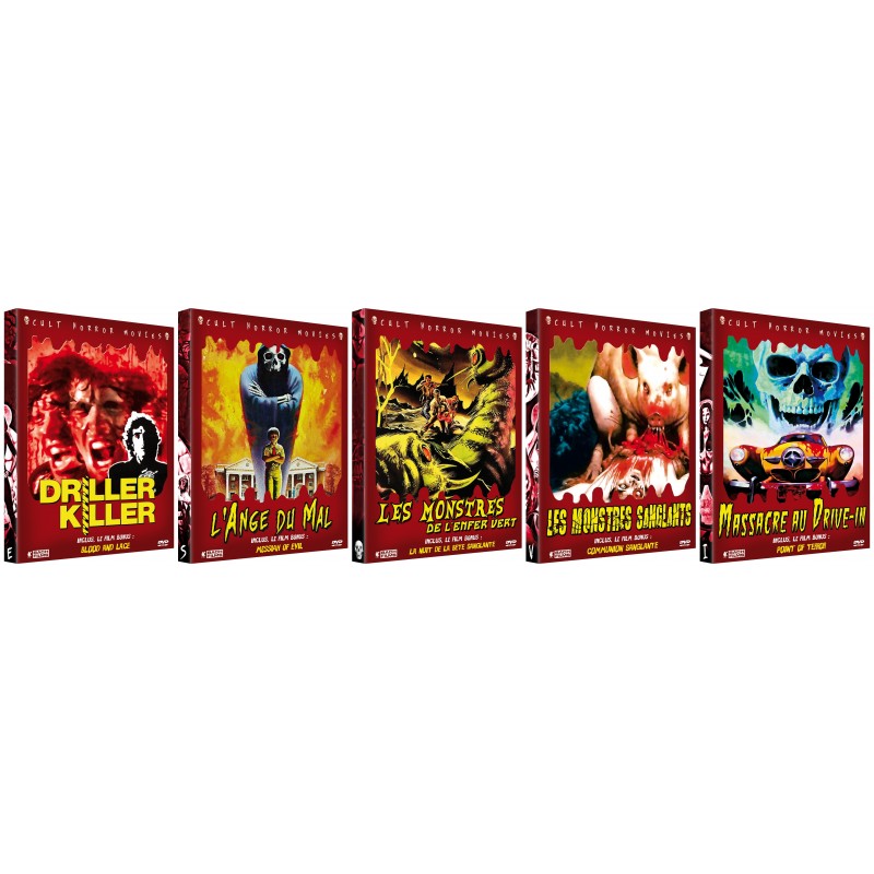 LOT 5 DVD COLLECTION CULT HORROR MOVIES A 48 € AU LIEU DE 60 € - (10 FILMS LOT 3)